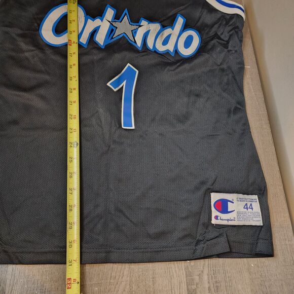 Vintage 90s Penny Hardaway Orlando Magic Champion Black Jersey Size 44 - Picture 8 of 12